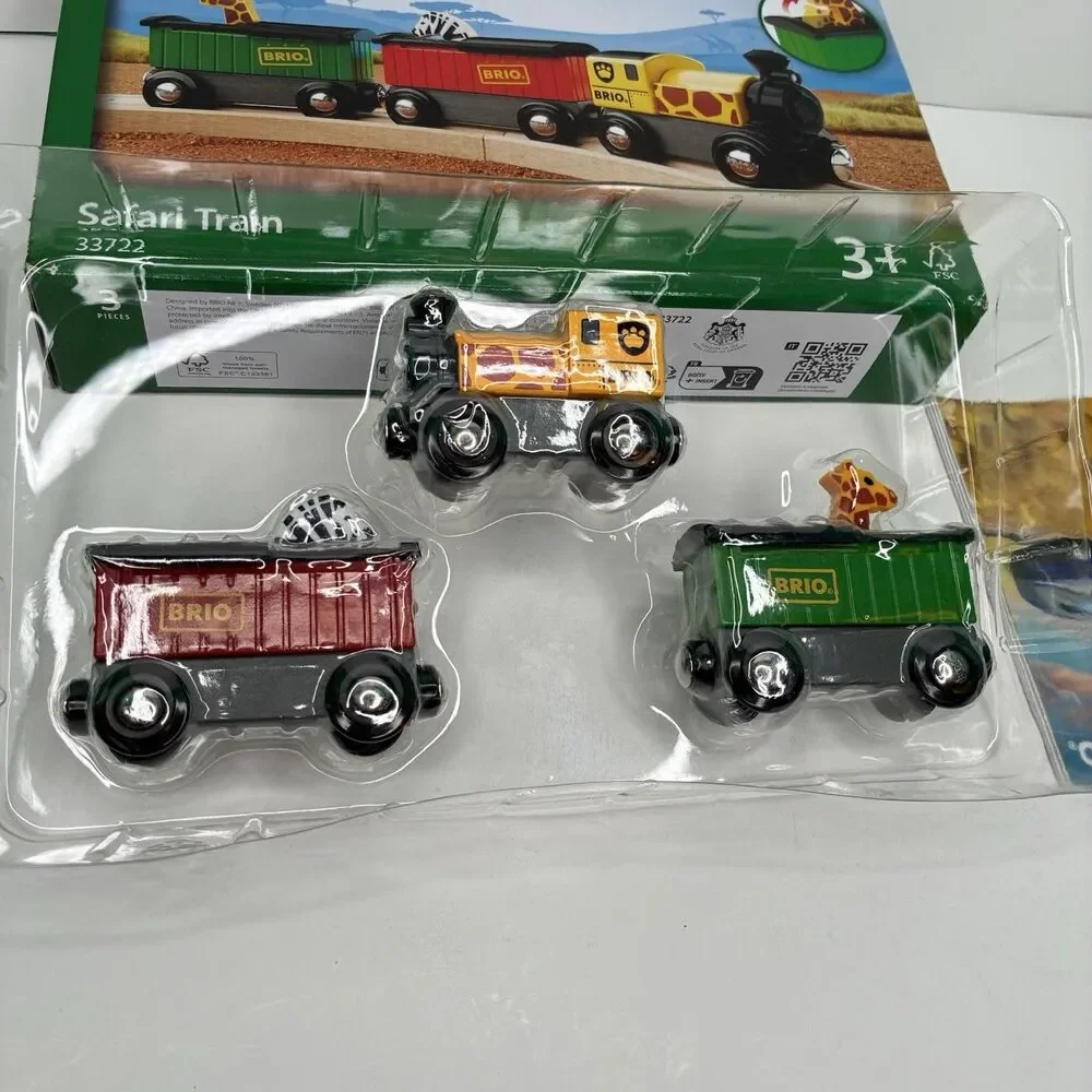 BRIO World 33722 Safari Train Interactive Toy Train Set for Kids Age 3 & Up NIB